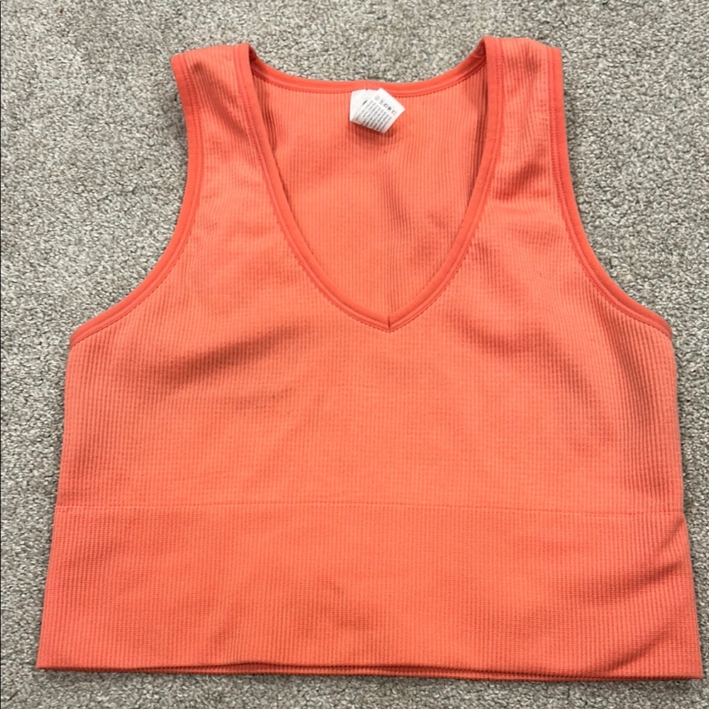 salmon ribbed tank